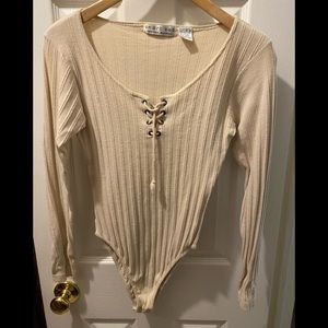 Off-white lace up body suit